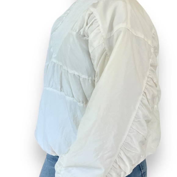 Z. Cavaricci ruched sweatshirt oversized fit in eggshell white, size 3 - Picture 4 of 10